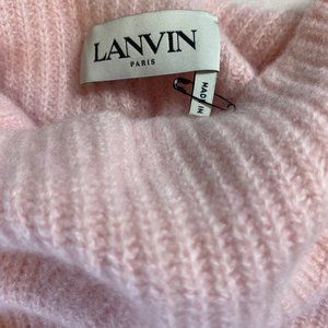 LANVIN PINK CASHMERE TURTLENECK SWEATER